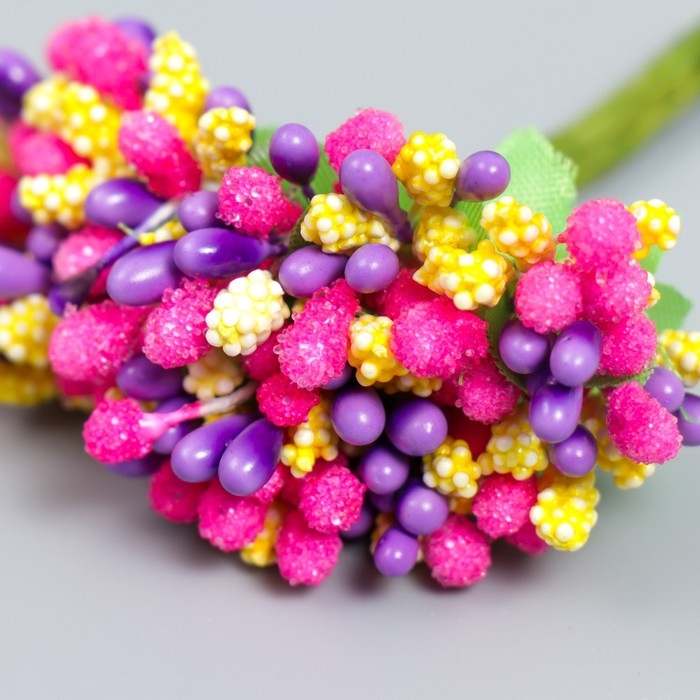 Цветы для декорирования Цветы для декорирования "Соцветие" ассорти сирень 1 букет=12 цветов 8,5 см