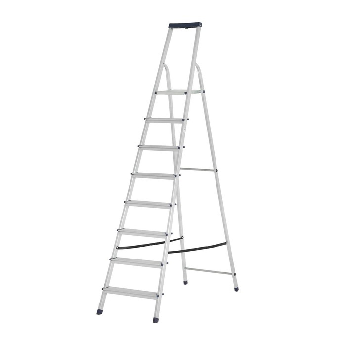 Стремянка ТУНДРА, алюминиевая, с органайзером, 8 ступеней, 1660 мм Стремянка ТУНДРА, алюминиевая, с органайзером, 8 ступеней, 1660 мм
