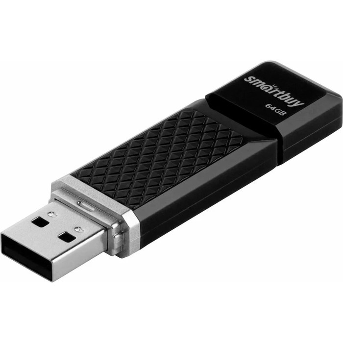 Флешка Smartbuy Quartz series Black, 64 Гб, USB 2.0, чт до 25 Мб/с, зап до 15 Мб/с, чёрная Флешка Smartbuy Quartz series Black, 64 Гб, USB 2.0, чт до 25 Мб/с, зап до 15 Мб/с, чёрная