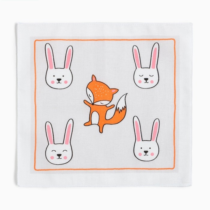 Набор носовых платков Крошка Я Набор носовых платков Крошка Я "Зверята" 21*21 см-12 шт, цв. МИКС, 100% хл