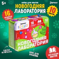 Набор для опытов «Новогодняя лаборатория», 10 опытов, 16 предметов