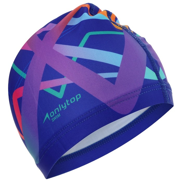 Шапочка для плавания взрослая ONLYTOP, тканевая, обхват 54-60 см Шапочка для плавания взрослая ONLYTOP, тканевая, обхват 54-60 см