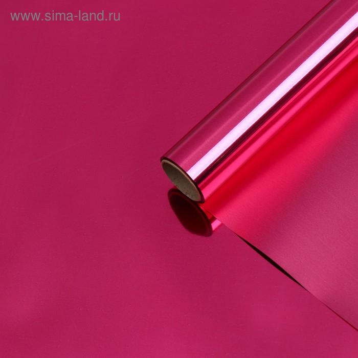 Пленка для цветов  Пленка для цветов "Глянец", рубиновый, 58 см х 5 м