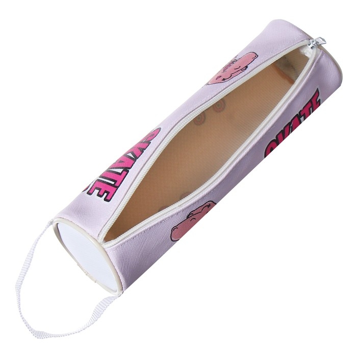 Пенал-тубус школьный на молнии Пенал-тубус школьный на молнии "Динозаврик" Calligrata, розовый