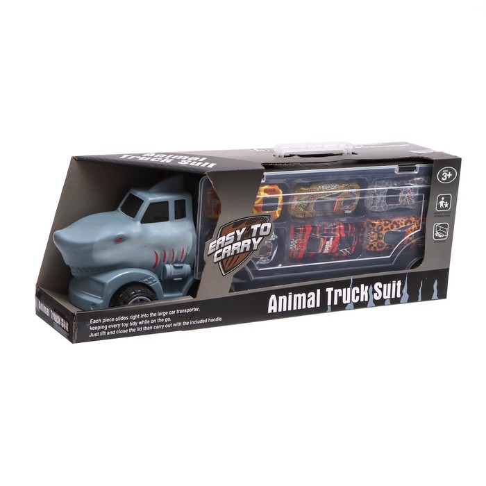 Грузовик «Акула. Перевозчик», с машинками 6 шт. Грузовик «Акула. Перевозчик», с машинками 6 шт.