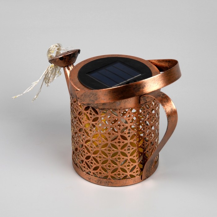 Садовый светильник на солнечной батарее «Лейка», 21.5 × 16 × 10.5 см, 37 LED, свечение тёплое белое Садовый светильник на солнечной батарее «Лейка», 21.5 × 16 × 10.5 см, 37 LED, свечение тёплое белое