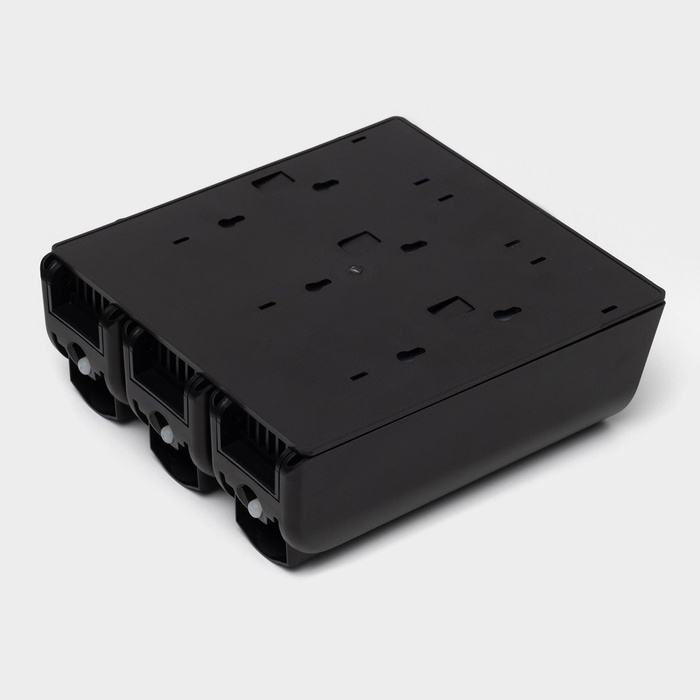 Диспенсер для мыла SAVANNA, механический, 3 отсека по 350 мл: шампунь, кондиционер, гель, чёрный Диспенсер для мыла SAVANNA, механический, 3 отсека по 350 мл: шампунь, кондиционер, гель, чёрный