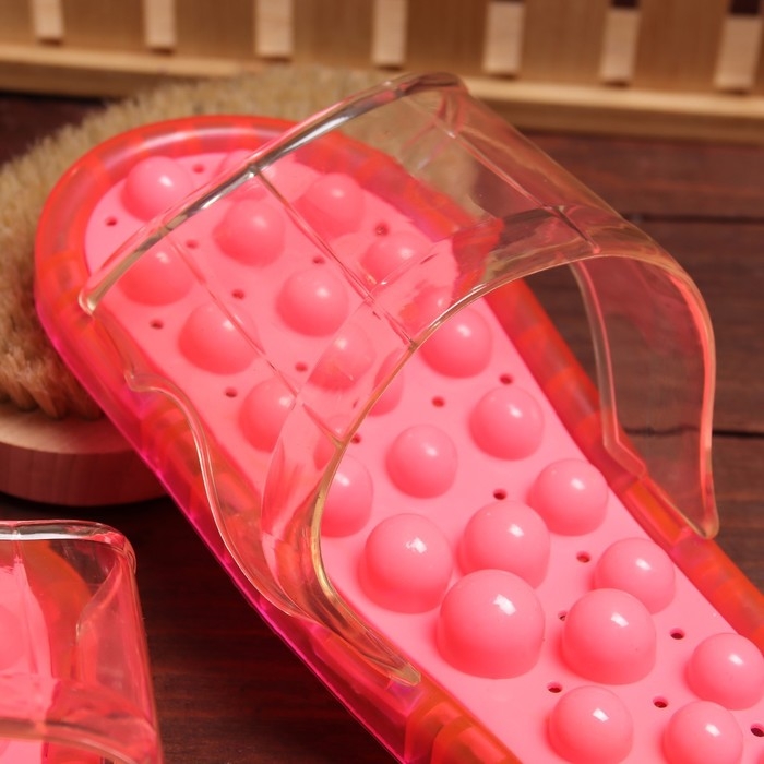 Пластиковые пузырьковые массажные тапочки М 37-39 Пластиковые пузырьковые массажные тапочки М 37-39