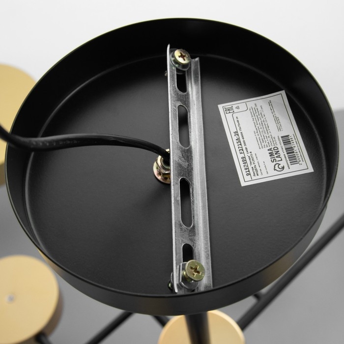 Люстра Люстра "Ласера" 8хLED 144Вт 3000-6000К черно-золотой 75х75х48 см BayerLux