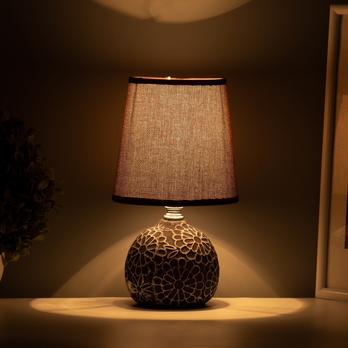 Настольная лампа Настольная лампа "Элис" Е14 40вт коричневый 13х13х25 см