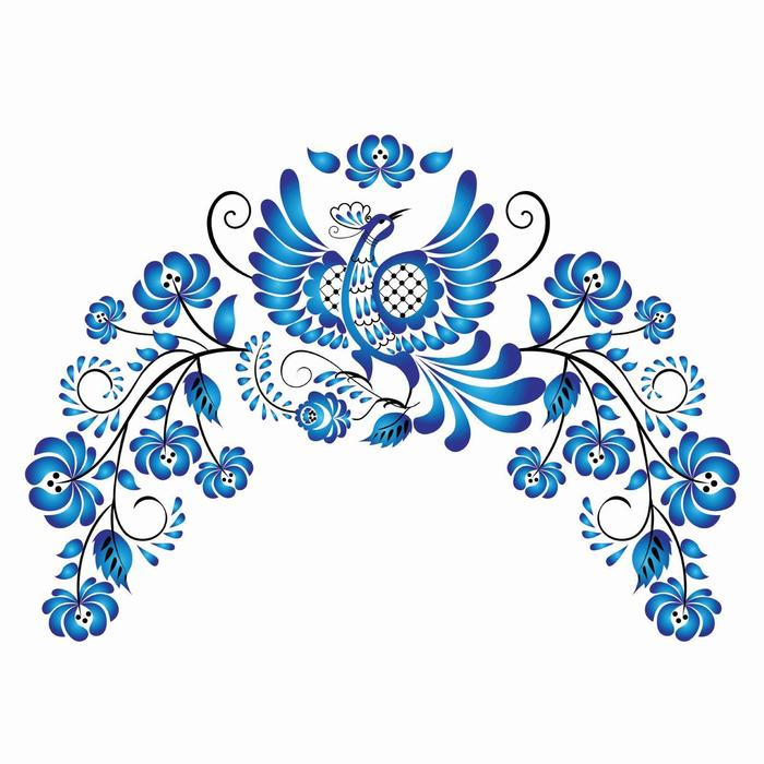 Термотрансфер «Гжель птица», 31,5 х 23,5 см, набор 10 шт. Термотрансфер «Гжель птица», 31,5 х 23,5 см, набор 10 шт.