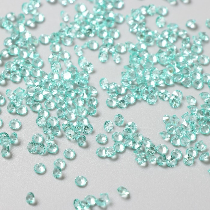 Декор для творчества пластик Декор для творчества пластик "Кристаллы морская волна" набор 20 гр d=0,12 см