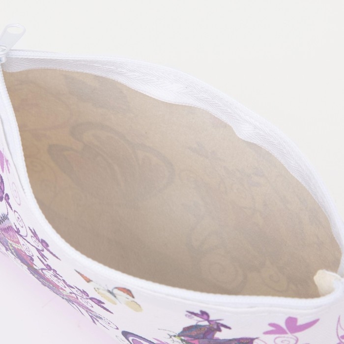 Косметичка на молнии, цвет фиолетовый Косметичка на молнии, цвет фиолетовый