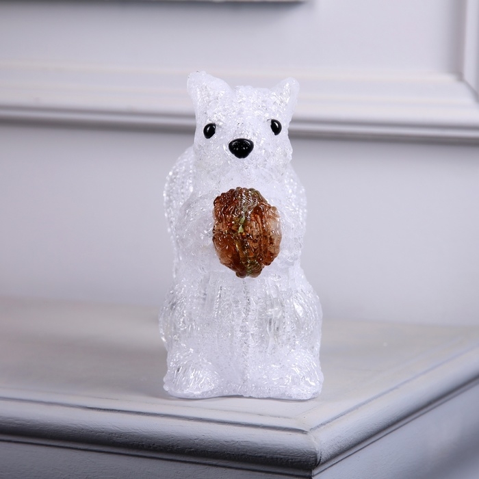 Фигура акрил.  Фигура акрил. "Белочка" 20 см, 15LED, 220V, свечение белое