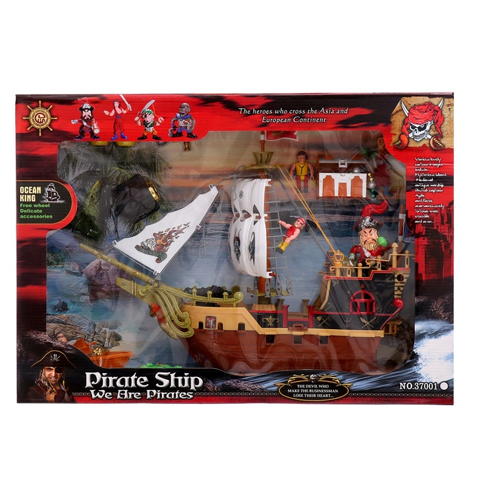 Набор пиратов «Грозный парус», с кораблем и пиратами Набор пиратов «Грозный парус», с кораблем и пиратами