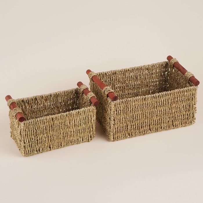 Корзины для хранения ручной работы SL Home, 2 шт: 23×13×14 см, 29×19×16 см Корзины для хранения ручной работы SL Home, 2 шт: 23×13×14 см, 29×19×16 см