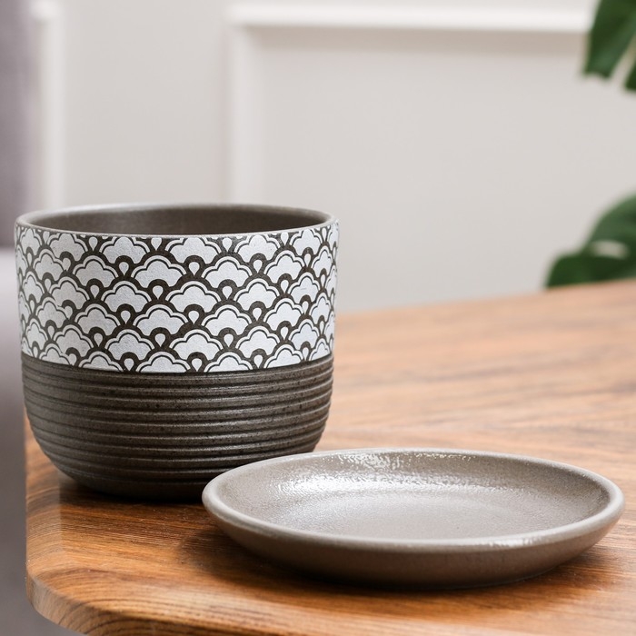 Горшок цветочный Горшок цветочный "Хоккайдо" серый бук №1 0,75 л