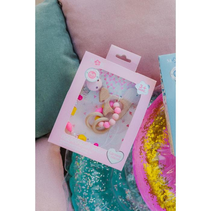 Подарочный набор: Держатель для соски-пустышки и прорезыватель «Принцесса», Mum&Baby Подарочный набор: Держатель для соски-пустышки и прорезыватель «Принцесса», Mum&Baby