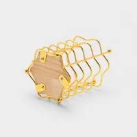 Сушилка для столовых приборов "Старлайт" 11*11*15,5 см, цвет золотой