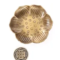 Подставка для благовоний "Цветок" н-р 2 части 9 отв. d=0,1 и 0,2 3,2х3,2х0,4 8,6х9,8х1,2 см   109669