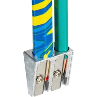 Точилка металлическая клиновидная, два отверстия