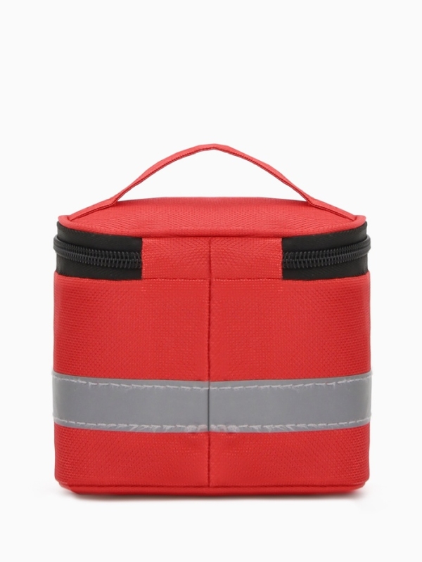 Косметичка-сундук Аптечка, 14*10*10, отд на молнии, красный