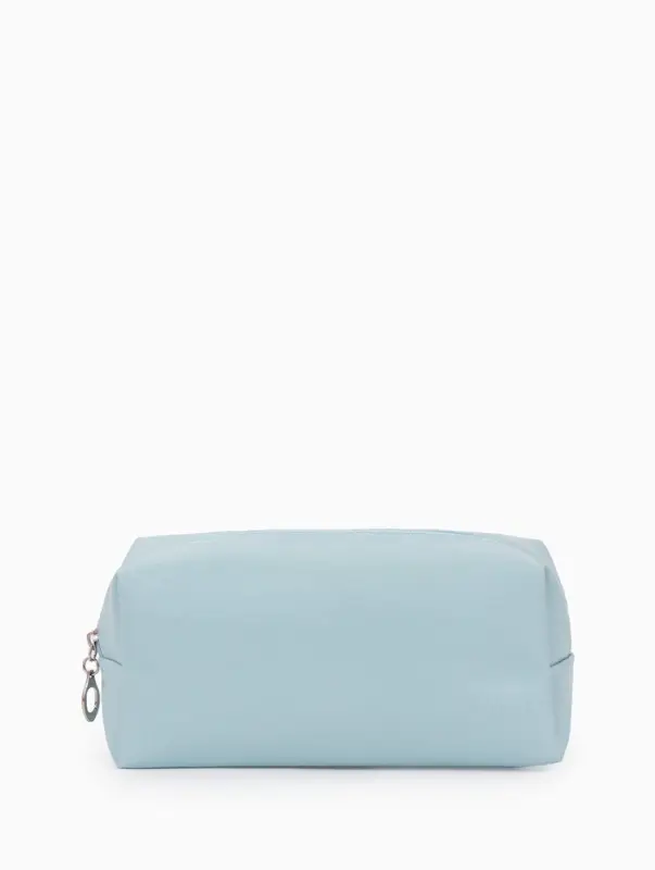 Косметичка женская ONE COLOR, на молнии, экокожа, голубая