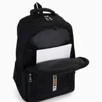 Рюкзак, 2 отдела на молнии, 4 кармана, 37&times;17&times;54 см, чёрный