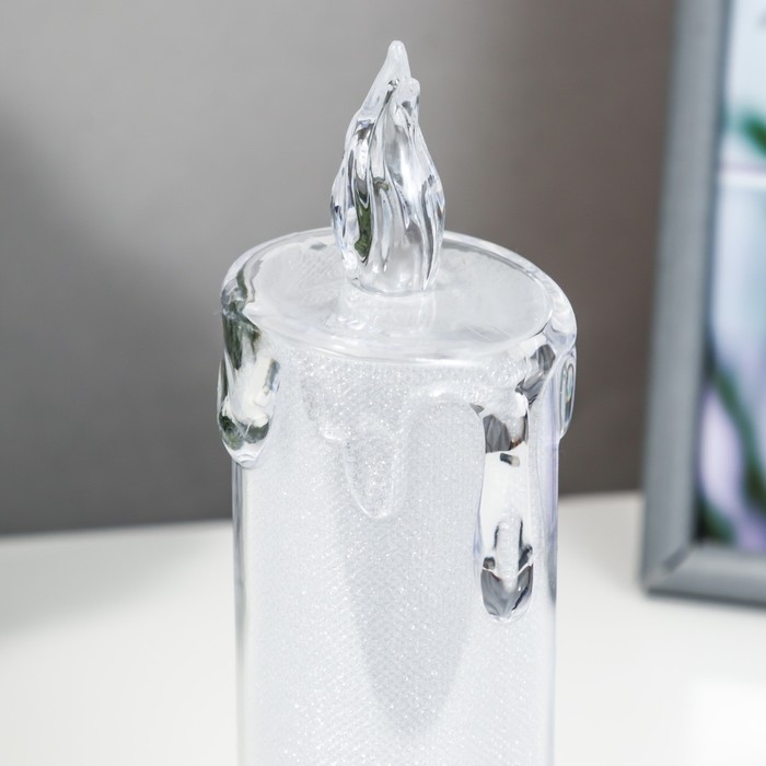 Ночник Ночник " Свеча" LED 3000К от батареек белый 6.8х6.8х19.5 см