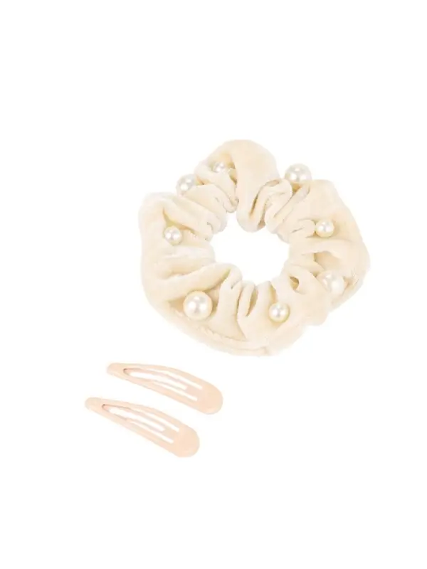 Набор для волос &laquo;Глория грация&raquo;, резинка 7 см, 2 заколки 5 см, бежевый