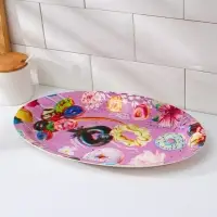 Поднос овальный &laquo;Макаруны&raquo;, 37&times;24&times;3 см, пластик, МИКС