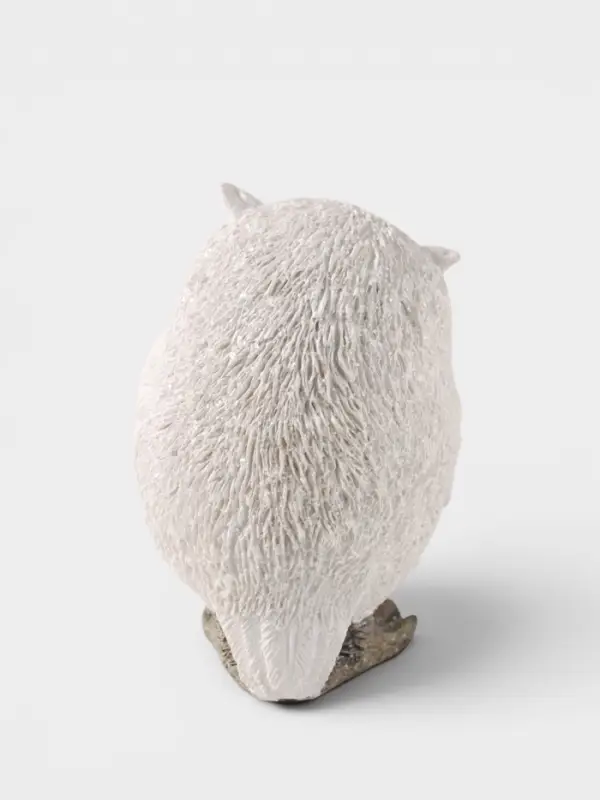Фигурка декоративная &laquo;Белый филин&raquo;, полистоун, с блёстками, 9.5&times;6.6&times;11.5 см