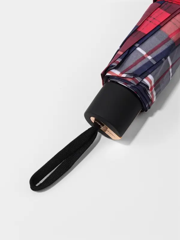 Зонт механический &laquo;Клетки&raquo;, эпонж, 4 сложения, 10 спиц, R=53/61 см, d=106 см, МИКС