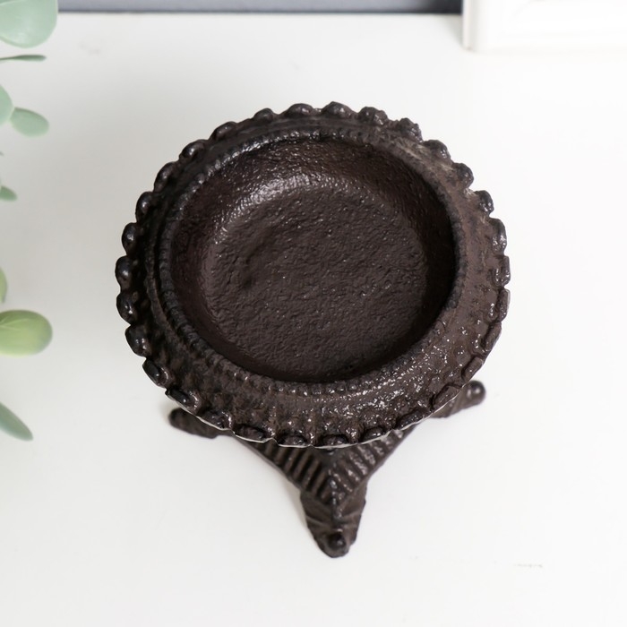 Подсвечник чугун на 1 свечу  Подсвечник чугун на 1 свечу "Графство" 9,5х9х9 см