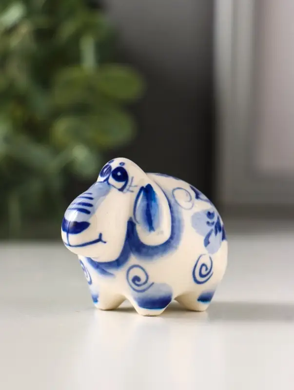Фигурка фарфор &laquo;Боря барашек&raquo;, 4 см, гжель