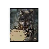 Тетрадь 24 листа в клетку ErichKrause Stay Wild, 60 г/м&sup2;, обложка мелованный картон, МИКС