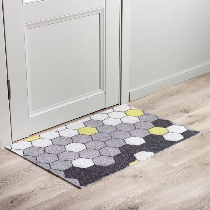 Коврик придверный Доляна &laquo;Гамма&raquo;, вырезной, грязезащитный, 60&times;90 см, серый