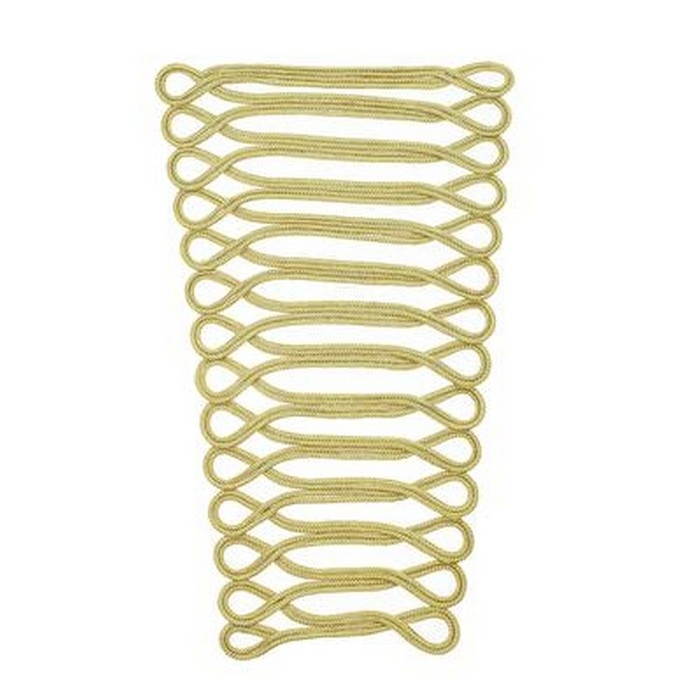 Плетеное украшение на грудь гусара, 29х17х11 см, желтое золото Плетеное украшение на грудь гусара, 29х17х11 см, желтое золото