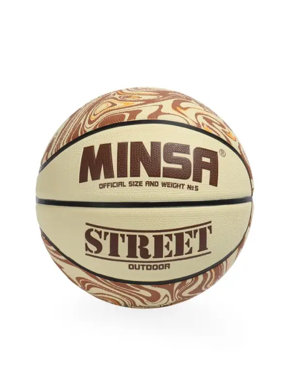 Мяч баскетбольный MINSA Street, клееный, 8 панелей, р. 5, PVC, бутиловая камера