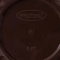 Горшок для цветов с поддоном &laquo;Камешки&raquo;, 5 л, пластик, шоколадный