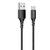 Кабель Borofone BX54, Type-C - USB, 2.4 А, 1 м, нейлоновая оплётка, чёрный