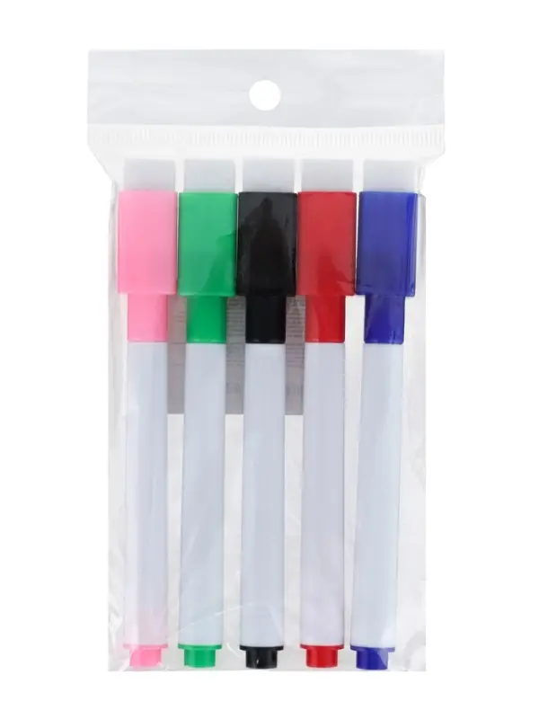 Маркер с магнитом цветной, на водной основе, набор 5 шт.