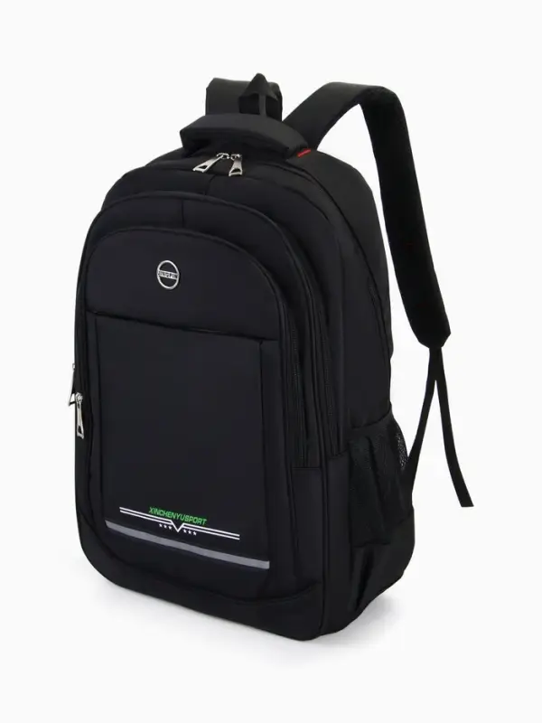 Рюкзак, 2 отдела, 4 кармана, 37&times;17&times;54 см, чёрный