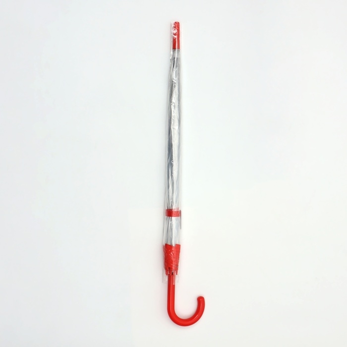 Зонт - трость полуавтоматический «Стиль», 8 спиц, R = 51/58 см, D = 116 см, цвет красный Зонт - трость полуавтоматический «Стиль», 8 спиц, R = 51/58 см, D = 116 см, цвет красный