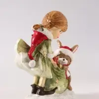 Фигурка &laquo;Малышка с зайчиком&raquo;, 11.5 см, полистоун