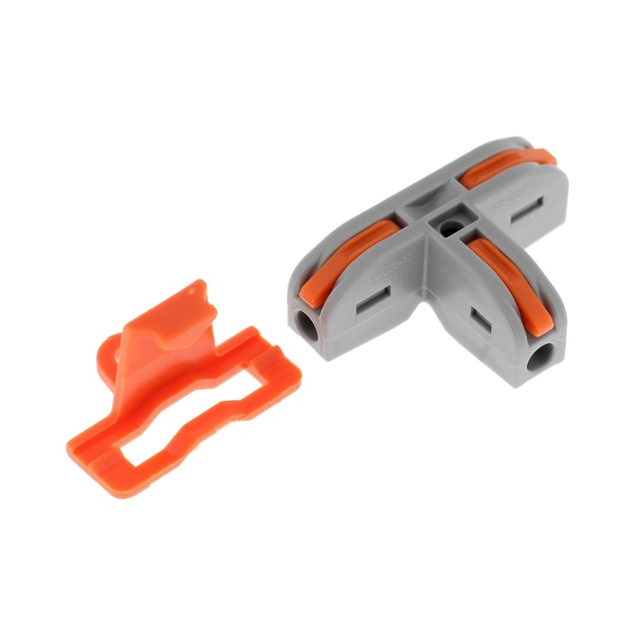 Клемма электрическая, угловая, с креплением, 32А, 0,2-4 мм2, 1 ввод 2 вывод, набор 10 шт Клемма электрическая, угловая, с креплением, 32А, 0,2-4 мм2, 1 ввод 2 вывод, набор 10 шт