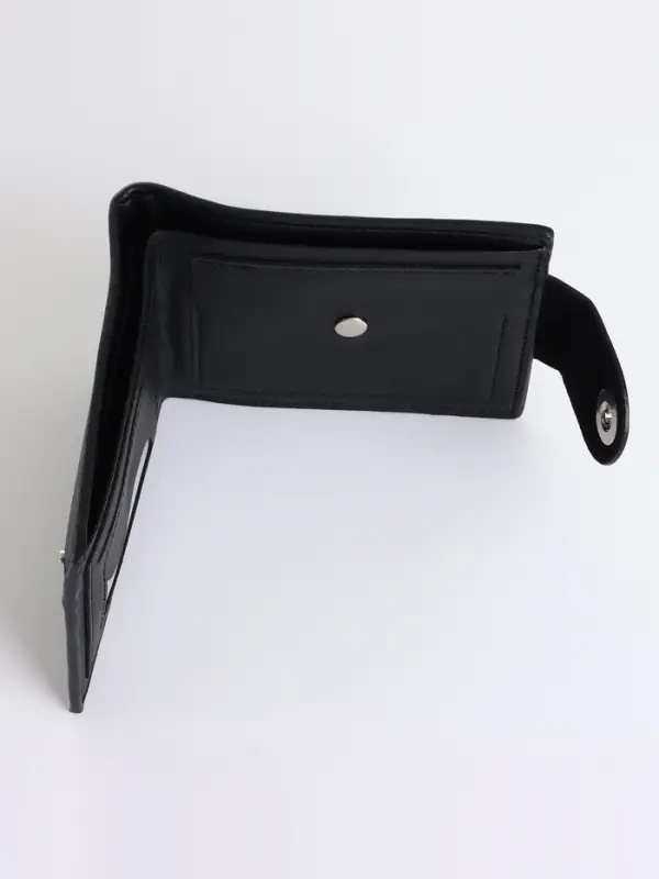 Портмоне мужское, отделение на молнии, на магните, чёрное