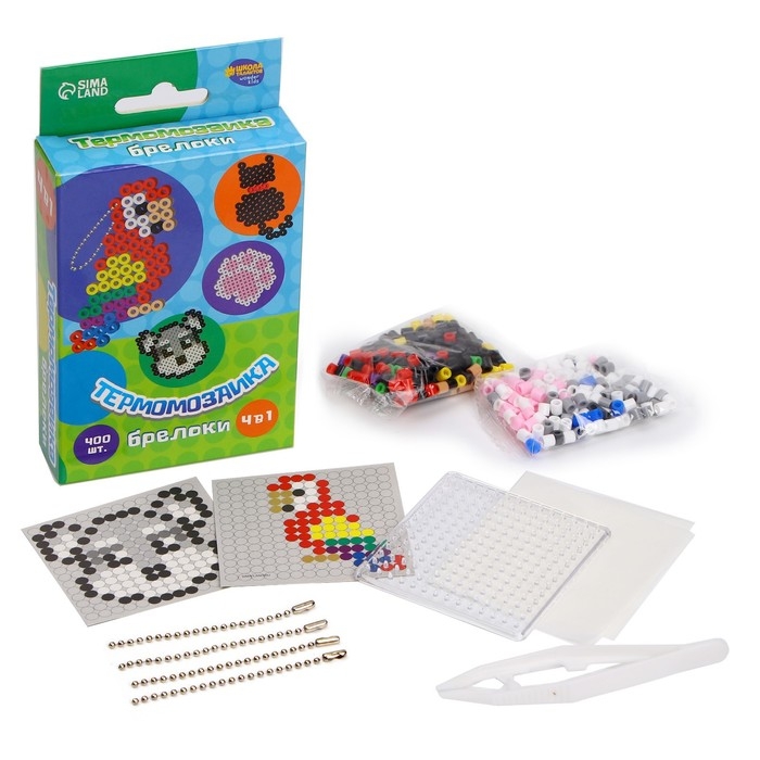 Термомозаика «Домашние питомцы» с пинцетом, брелоком Термомозаика «Домашние питомцы» с пинцетом, брелоком