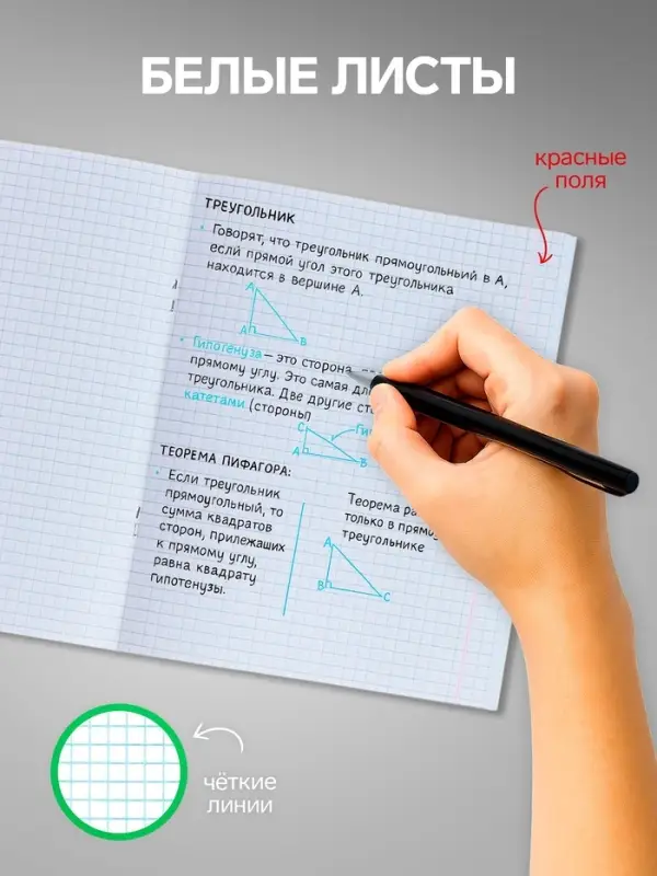Комплект тетрадей из 4 штук, 96 листов в клетку Calligrata "Текстура 2", обложка мелованный картон, блок офсет