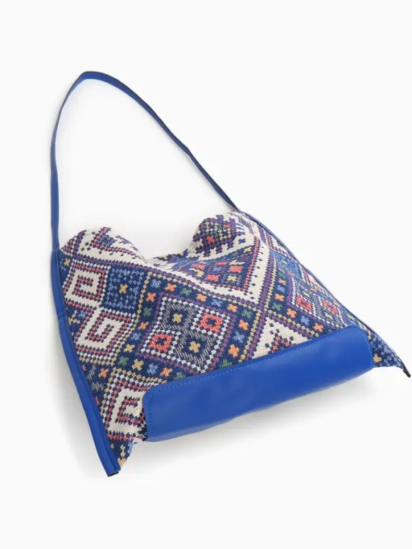 Сумка - шоппер женская на магните, 35&times;6&times;29 см, синяя